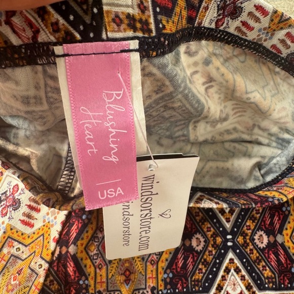 Blushing Heart Windsor Boho Flare Pants Size M NWT Stretchy Fall Festival Style - Picture 3 of 6